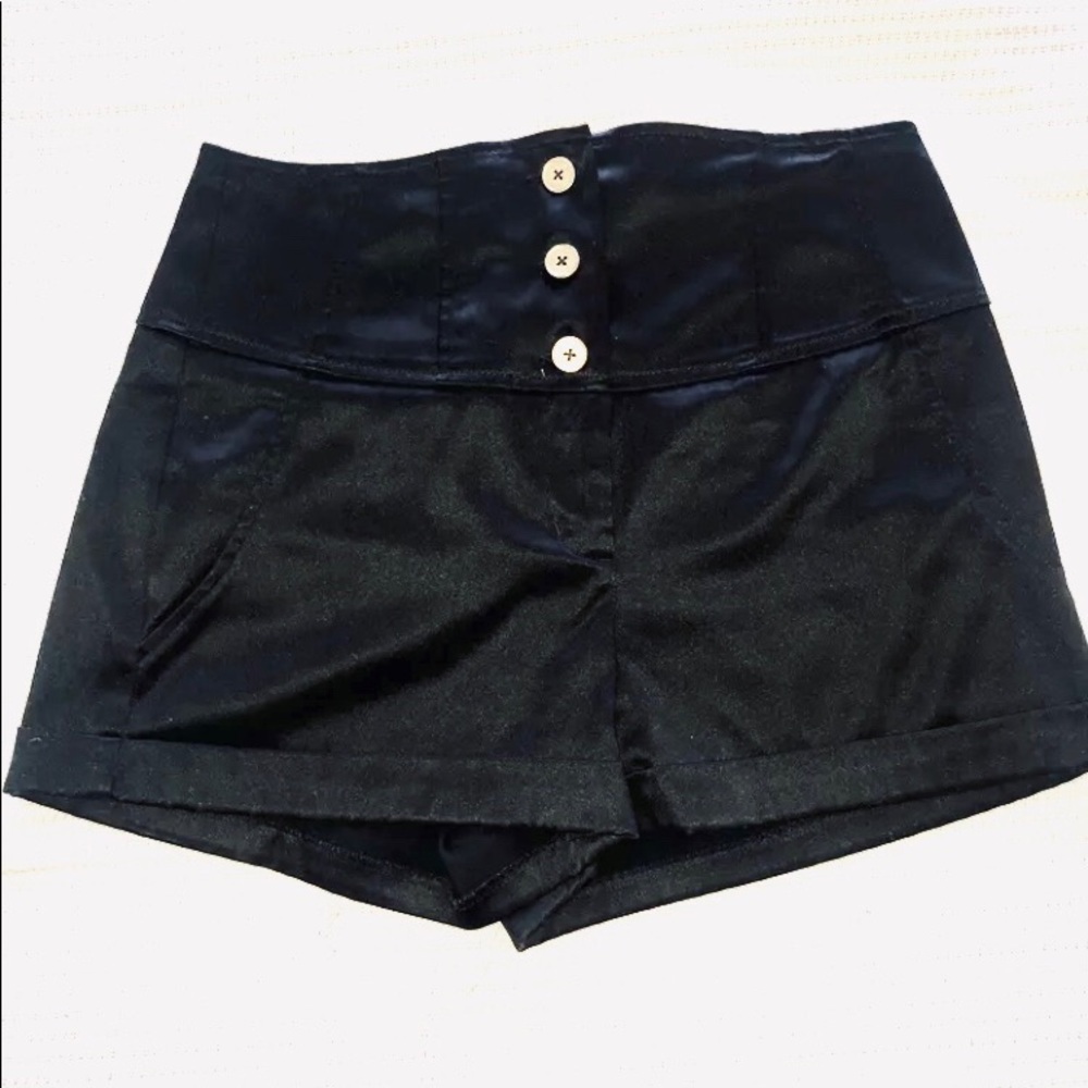 Express Design Studio Blk Plaid Cuffed DressShorts